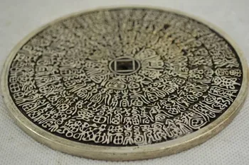 Haruldane Vana Kaunistatud Käsitöö Tiibeti Hõbe Nikerdamist Hiina Kirjamärgi Kuju Rulett dharma-laeva metallist käsitöö