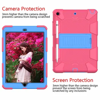 Heavy Armor Shochproof lapsed Silikoon Kate case for iPad 10.2 2019 7 7th Gen A2198 A2200 A2197 10.2