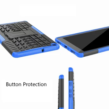 Heavy Duty 2 in 1 Hübriid Karm Silicon Case For Samsung Galaxy Tab 8.0 2019 SM-T290 SM-T295 T290 T295 T297 kate
