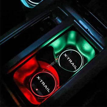 Helendav Auto Logoga Tass Diplomeeritud Omanik 7 Värvikas USB-Laadimine Auto Led Õhkkond Tuli Nissan Xtrail T30 T31 T32 Tarvikud