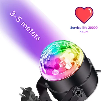 Heli Aktiveeritud Pöörleva Disco Ball Laser Valgus Projektori Lamp Pool RGB LED DJ lavatuled Värvikas Magic Ball Öö Valguses