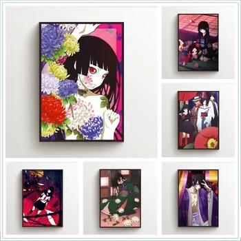 Hell Girl Jigoku Shoujo Enma Ai Polüpropüleenist Plakati Pilt Baar Kauplus Ukse Seina Decor