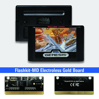 Herzog Zwei - USA Silt Flashkit MD Electroless Kuld PCB-Kaardi jaoks Sega Genesis Megadrive Video Mängu Konsool 162698