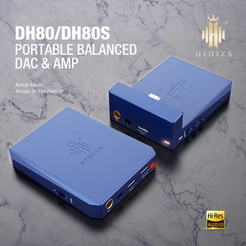 Hidizs USB-DAC/AMP Kaasaskantav Tasakaalustatud MQA Toetada DH80/DH80S Alumiiniumist CNC Shell 3 Tasandil Kasum Valiku Telefon/Dap