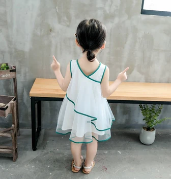Hiina stiilis tüdruk Tülli vest kleit