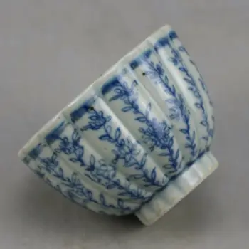 Hiina vana antiikne Portselan ming wangli sinine ja valge käsi maali lill cup