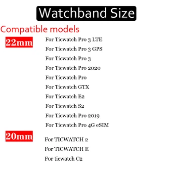 Hingav Bänd Ticwatch Pro 2020 Kinnitamine Asendada Silikoon Käevõru Ticwatch Pro 3 GPS/GTX/E2/S2 SmartWatch Tarvikud
