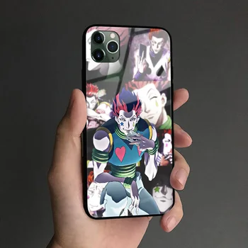 Hisoka hunter x hunter anime karastatud klaasi pehmest silikoonist Telefon case For iPhone SE 6s 7 8 Plus X-XR, XS 11 Pro Max katab kest 3568