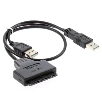 Hot Müüa USB 2.0 SATA 7+15 Pin 22Pin Adapter Cable For 2.5