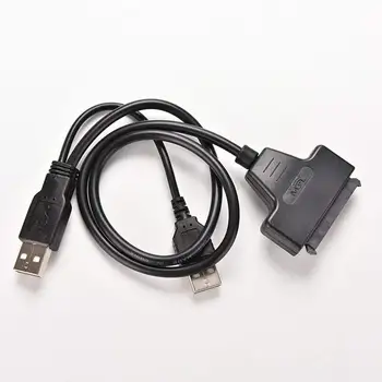 Hot Müüa USB 2.0 SATA 7+15 Pin 22Pin Adapter Cable For 2.5