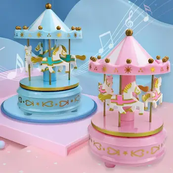 Hot Müük Armas Merry-Go-Round Carousels Muusika Box Sünnipäeva Kingitus Ornament Teenetemärgi