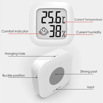 Hot Müük Digitaalne Termomeeter Hygrometer Sise-Mini Temperatuur Niiskus Meeter Väljas LCD Elektrooniline Monitor Beebi Tuba