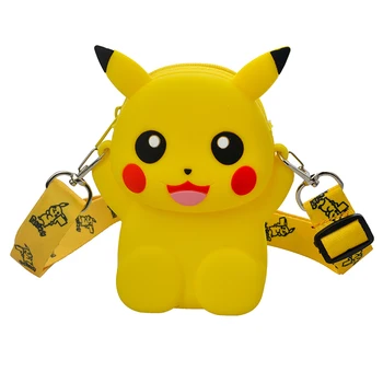Hot Müük armas Silikoon Originaal Fashion Cartoon Pokémon Pikachu Kawaii Tõmblukk Crossbody Kott Mündi Lapse Sünnipäeva Kingitused, Mänguasjad