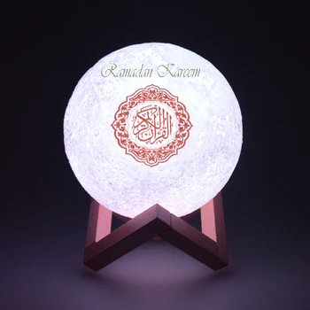 Hot müük koraan kuu lamp traadita bluetooth-light kodu laualambid moslemi kingitus kõlarid värvikas kaugjuhitavad coran moon