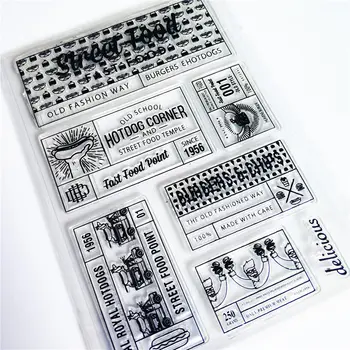 Hot müük tahvel läbipaistev selge tempel / silikoon tihend rull tempel DIY külalisteraamatusse album / kaart tootmine