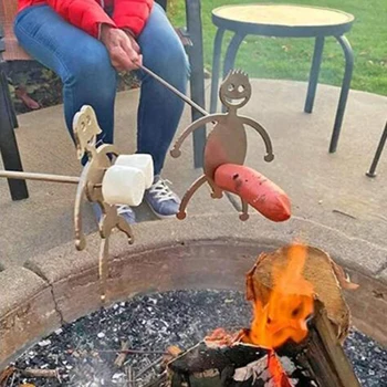 Hotdog Poiss Grill Varras Omanik Vahukomme Tüdruk Kebab Röstimise Kinni Roostevabast Terasest Grill Vahend, Köök, Telkimine Tarvikud