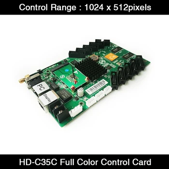 Huidu HD-C35C Asünkroonne Täis-Color LED Modules / LED Paneelid Kontrolleri Kaart ,reguleerimisvahemik 1024x512 Pikslit Pardal Flash 4GB
