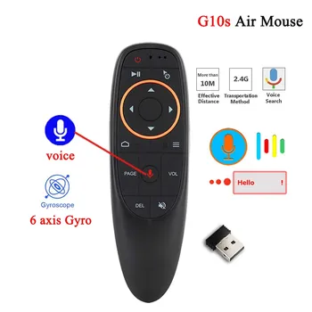 Hääl puldiga G10 G10S Bluetooth Air Remote Hiirt, 2.4 G Traadita Güroskoop Android tv box H96 Max X3