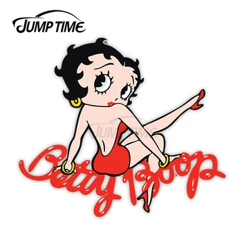 Hüpata Aeg 13 cm x 5.8 cm, Auto Kleebis jaoks Nurse Betty Boop Cartoon Armas Kleebised Windows Arvuti Vinüül Veekindel Auto Tarvikud 11969