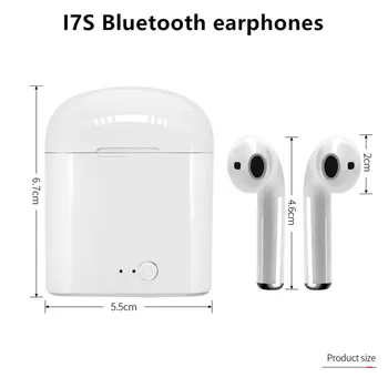 I7s Tws Juhtmeta Kõrvaklapid sport Earbuds Handsfree kõrvas Bluetooth Kõrvaklapid muusika Peakomplekt Töötab kõik nutitelefonid goophone
