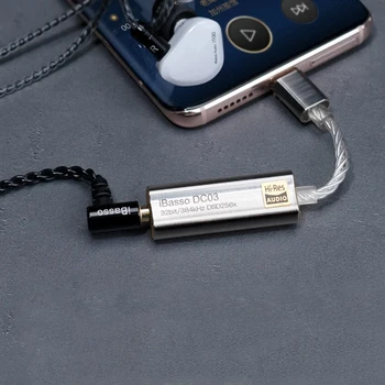 IBasso DC03 Type-C-3,5 mm Kõrvaklappide Võimendi Adapter USB DAC Android PC HiFi Palkab Kaabel Adapter vs xiaomi shanling fiio