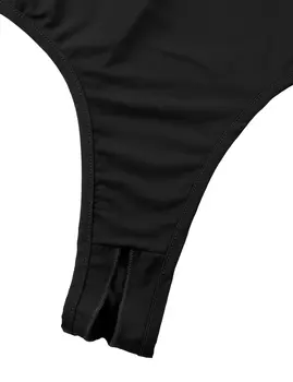 IEFiEL Naiste Ultra Õhuke Pesu Catsuit Avatud Jalgevahe Õeke Backless Seksikas Crotchless Kõrge Lõigatud Thong Leotard Bodysuit Nightwear