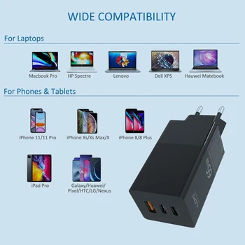 ILEPO AU KR PD 65W Laadija Tüüp C iPhone 12 11 Pro Max Macbook Samsung Adapter Kiire Laadija PD3.0 4.0 QC3.0 USB Laadija C