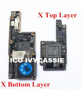 IPhone X CNC Juhatuse Puuritud Koos CPU Baseband 64GB 256GB iCloud Lukus Eemaldada Emaplaadi CPU Baseband Swap Loogika Mainboard 104773