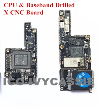 IPhone X CNC Juhatuse Puuritud Koos CPU Baseband 64GB 256GB iCloud Lukus Eemaldada Emaplaadi CPU Baseband Swap Loogika Mainboard