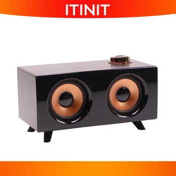 ITINIT Y38 / Retro Puidust Mini Bluetooth Kõlar Traadita HIFI Stereo Mängija Arvuti blutooth Subwoofer Kõlar
