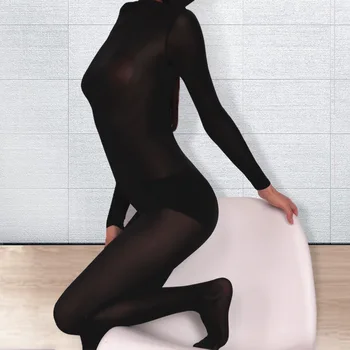 Ice Siid kogu Keha Bodysuit Seksikas Õhuke Lycra Sukkpüksid Catsuit Shapewear One-piece Erootiline Naistepesu Naiste Klubi Tantsu Kanda