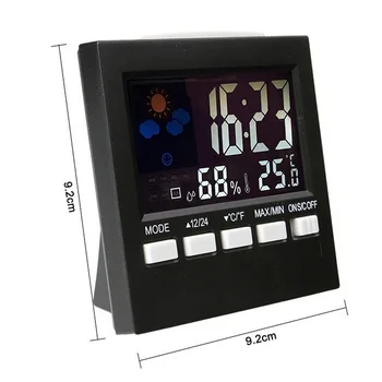 Ilm Kella Ekraani Värv Uus Digitaalne Ekraan Termomeeter Niiskus Värviline LCD Elektrooniline Äratuskell Kalender Ilm POP