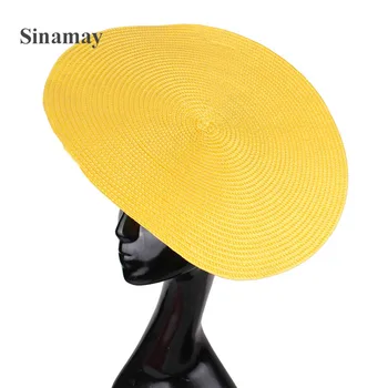 Imitatsioon Õled Fashion Suur 35 CM Fascinator Baasi Naiste Pulm Pidu Fascinator Mütsid DIY Juuste Aksessuaarid, Daamid Peakatet 157949