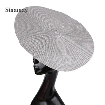 Imitatsioon Õled Fashion Suur 35 CM Fascinator Baasi Naiste Pulm Pidu Fascinator Mütsid DIY Juuste Aksessuaarid, Daamid Peakatet