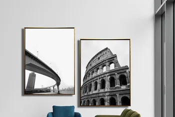 Itaalia Colosseo Pisa Pisa Torn, Hoone Põhjamaade Seina Art Lõuend Maali Poster Print Seina Decor Esteetiline Kodu Kaunistamiseks