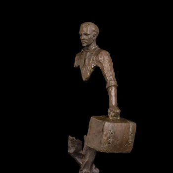 Ivorique pronksist mehe kuju skulptuur jalgsi pronksist skulptuur joonis skulptuur home decor pronksist skulptuur