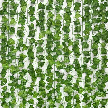 Ivy Leaf Viinapuu Kunstlik 6.8 jalga Rohelised Lehed Rippuvad Vanik Võltsitud Lehestik Lilled Koju koduaias Office Pulm Wall Decor