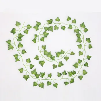 Ivy Leaf Viinapuu Kunstlik 6.8 jalga Rohelised Lehed Rippuvad Vanik Võltsitud Lehestik Lilled Koju koduaias Office Pulm Wall Decor