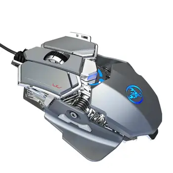 J600 Gaming Mouse 9 Võtmed E-Sport Kerge Makro Programmeerimine Mängu Hiired PC Gamer Programmeeritav Traadiga Mehaaniline Hiir Arvuti