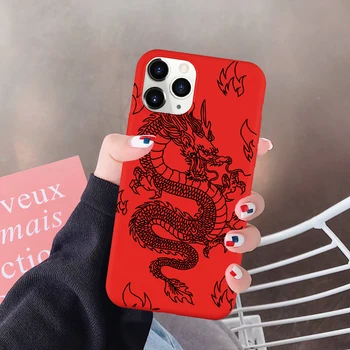 JAMULAR Naljakas Red Dragon Telefon Case For iPhone 12 11 Pro XS MAX SE 2020 XR 7 X 8 6Plus Mood Loomade Pehmest Silikoonist Kate Fundas