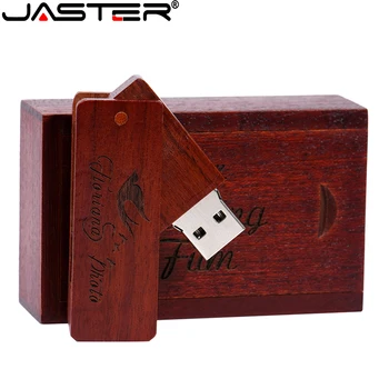 JASTER Puidust USB Flash Drive Square Armee Nuga Pen drive 64GB 32GB 16G 4GB Pulm Kingitus Memory stick box Tasuta coustom logo 172073