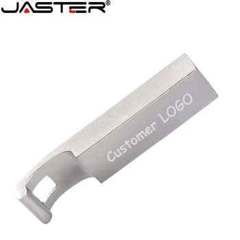 JASTER USB 2.0 metallist 64GB 32GB USB Flash Drive 16 GB 4 GB Pen Drive USB Pulk Metal Reaalne Võimsus(Üle 10tk Tasuta logo)