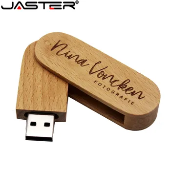 JASTER takubi Puidust USB Flash Drive pendrive 4GB 8GB 16G 32GB 64GB USB 2.0 mälupulk U dick pulm kingitus LOGO kohandada