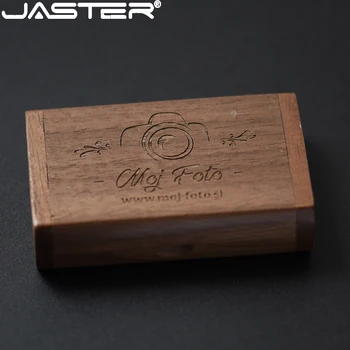 JASTER (üle 1 TK tasuta LOGO) klient Puidust USB Flash Drive Memory Stick + Pakkimis-Box pendrive 8GB 16GB, 32GB pulm