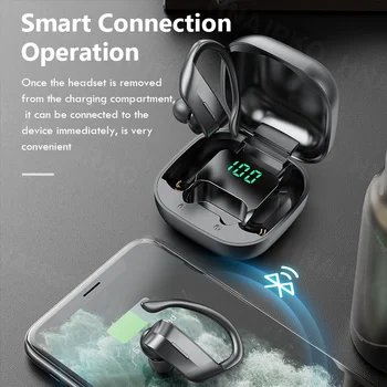 JIMAETI MD03 Traadita Bluetooth-V5.0 Kõrva Konks Sport Veekindlad Kõrvaklapid LED TWS Kõrvaklapid Mikrofoniga Kõrvaklapid Telefon