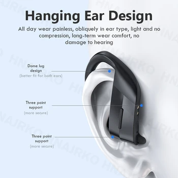 JIMAETI MD03 Traadita Bluetooth-V5.0 Kõrva Konks Sport Veekindlad Kõrvaklapid LED TWS Kõrvaklapid Mikrofoniga Kõrvaklapid Telefon