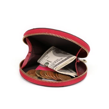 JOGUJOS Naiste RFID Ring Mündi Rahakott Ehtne Nahk Uus Mini Rahakott Krediitkaardi Omanik Moneybag Punane Unisex Lihtne Wristlets Kotid