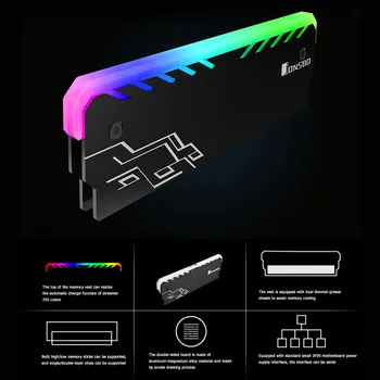 JONSBO NC-1 RAM Heatsink RGB Mälu jahutusradiaator Külmik Vest Desktop PC DIY DDR DDR3 DDR4 Mälu Radiaatori Jahutuse Termilise Padjad