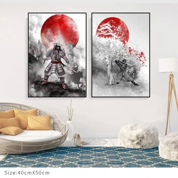 Jaapani Zen tint maali kunst plakatid ja lõuend maalid, samurai kanji seina art prints kaunistus pere elutuba 168770