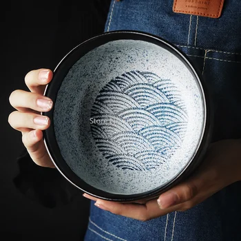 Jaapani keraamika riis kaussi Ramen kaussi salat Nuudel supp kaussi Restorani köögi-ja lauanõud Kodu Kaunistamiseks
